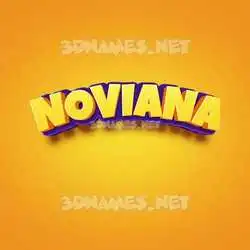 noviana in Orange Toon style - 3D name wallpaper