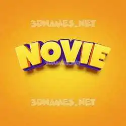 novie in Orange Toon style - 3D name wallpaper