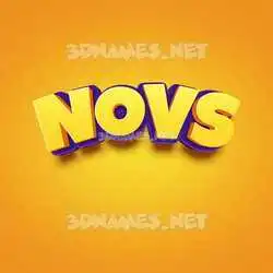 novs in Orange Toon style - 3D name wallpaper
