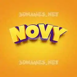 novy in Orange Toon style - 3D name wallpaper