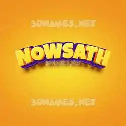 nowsath in Orange Toon style - 3D name wallpaper