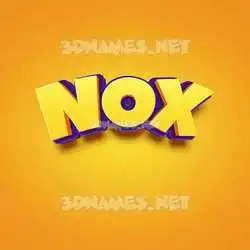 nox in Orange Toon style - 3D name wallpaper