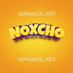 noxcho in Orange Toon style - 3D name wallpaper
