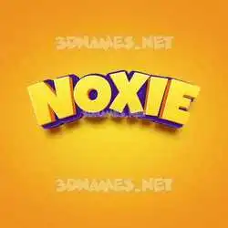 noxie in Orange Toon style - 3D name wallpaper