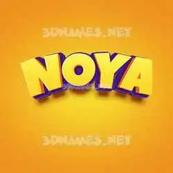noya in Orange Toon style - 3D name wallpaper