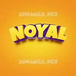 noyal in Orange Toon style - 3D name wallpaper
