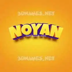 noyan in Orange Toon style - 3D name wallpaper