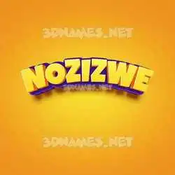 nozizwe in Orange Toon style - 3D name wallpaper