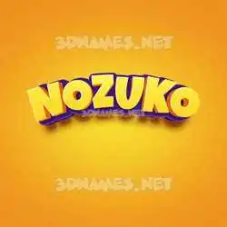 nozuko in Orange Toon style - 3D name wallpaper