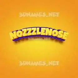 nozzzlenose in Orange Toon style - 3D name wallpaper