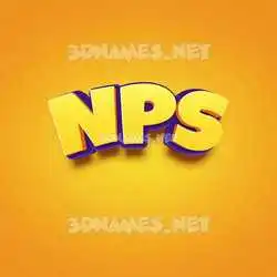nps in Orange Toon style - 3D name wallpaper