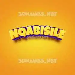 nqabisile in Orange Toon style - 3D name wallpaper