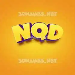 nqd in Orange Toon style - 3D name wallpaper