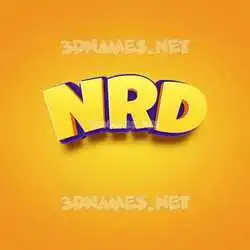 nrd in Orange Toon style - 3D name wallpaper