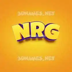 nrg in Orange Toon style - 3D name wallpaper