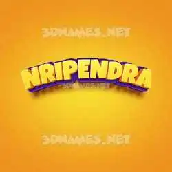 nripendra in Orange Toon style - 3D name wallpaper