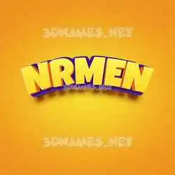 nrmen in Orange Toon style - 3D name wallpaper