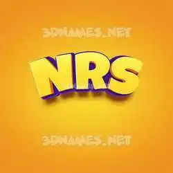 nrs in Orange Toon style - 3D name wallpaper
