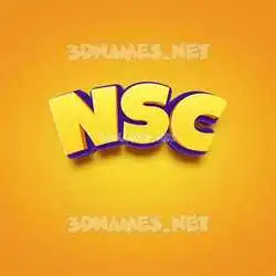 nsc in Orange Toon style - 3D name wallpaper