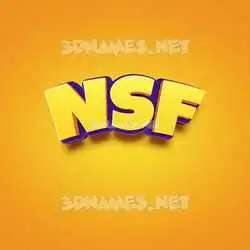 nsf in Orange Toon style - 3D name wallpaper
