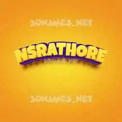 nsrathore in Orange Toon style - 3D name wallpaper