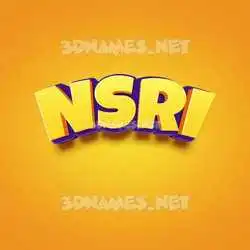 nsri in Orange Toon style - 3D name wallpaper