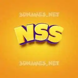 nss in Orange Toon style - 3D name wallpaper