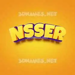 nsser in Orange Toon style - 3D name wallpaper