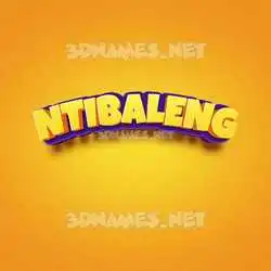 ntibaleng in Orange Toon style - 3D name wallpaper