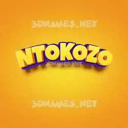 ntokozo in Orange Toon style - 3D name wallpaper