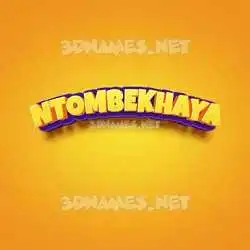 ntombekhaya in Orange Toon style - 3D name wallpaper