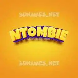 ntombie in Orange Toon style - 3D name wallpaper