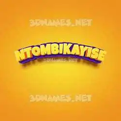ntombikayise in Orange Toon style - 3D name wallpaper