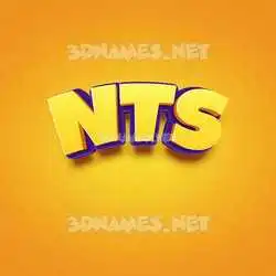 nts in Orange Toon style - 3D name wallpaper