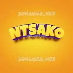 ntsako in Orange Toon style - 3D name wallpaper