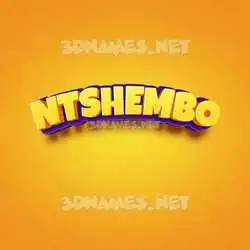 ntshembo in Orange Toon style - 3D name wallpaper
