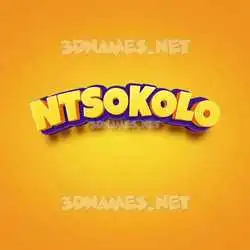 ntsokolo in Orange Toon style - 3D name wallpaper