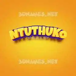ntuthuko in Orange Toon style - 3D name wallpaper