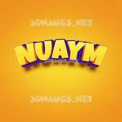 nuaym in Orange Toon style - 3D name wallpaper