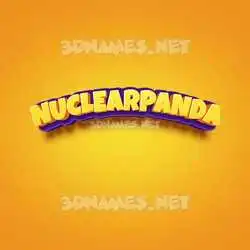nuclearpanda in Orange Toon style - 3D name wallpaper