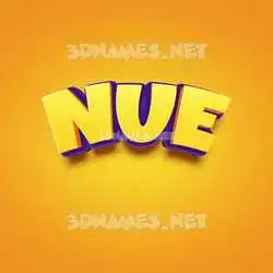 nue in Orange Toon style - 3D name wallpaper