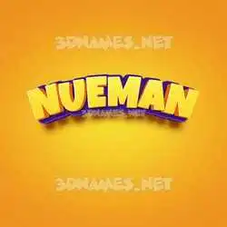 nueman in Orange Toon style - 3D name wallpaper