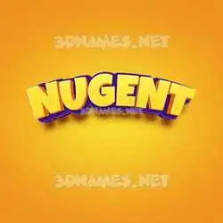 nugent in Orange Toon style - 3D name wallpaper