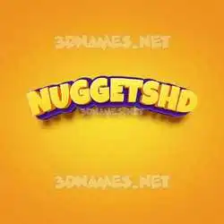 nuggetshd in Orange Toon style - 3D name wallpaper