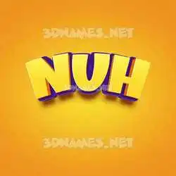 nuh in Orange Toon style - 3D name wallpaper