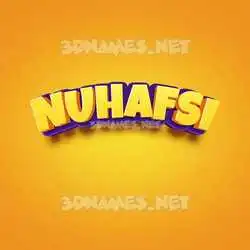 nuhafsi in Orange Toon style - 3D name wallpaper
