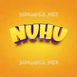 nuhu in Orange Toon style - 3D name wallpaper