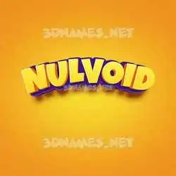 nulvoid in Orange Toon style - 3D name wallpaper