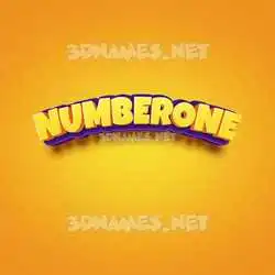 numberone in Orange Toon style - 3D name wallpaper