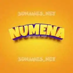 numena in Orange Toon style - 3D name wallpaper